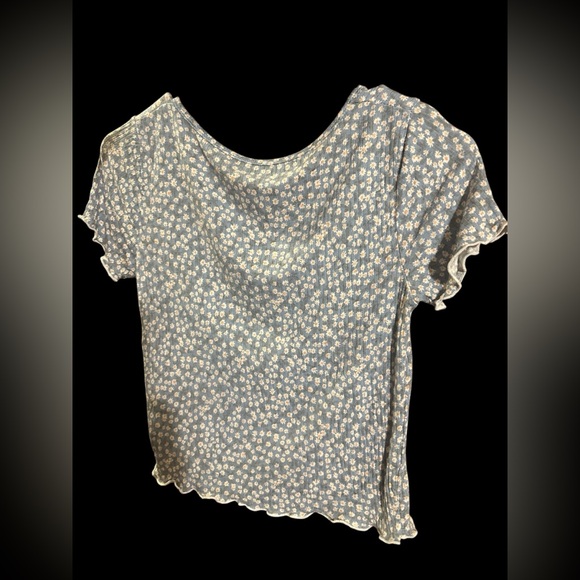 AMERICAN EAGLE NWOT FLORAL SNAP FRONT BABY TEE SIZE SMALL - Picture 7 of 7